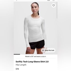 Lululemon Women's White Long-Sleeve Top